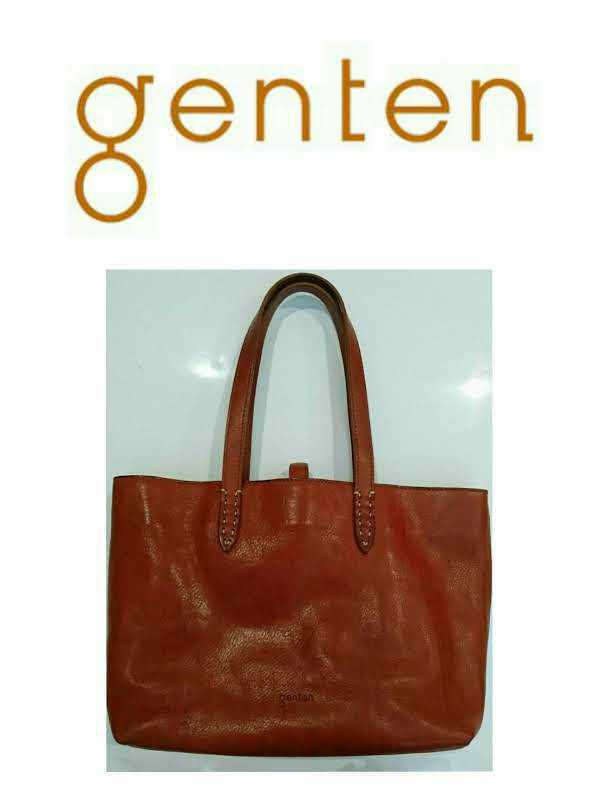 即完売 genten ゲンテン 高級オールレザートートバッグ 大きめ ショルダー 美品拍卖
