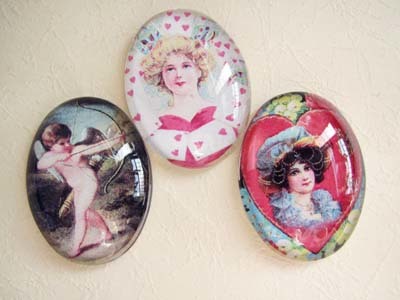 おはじきカボション バレンタイン ハート セット1拍卖