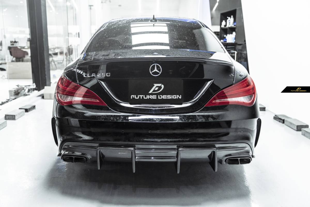 【Future Design】BENZ メルセデス・ベンツ CLA-Class W117 リア ディフューザー 本物Drycarbon ドライカーボン CLA180 CLA220 CLA45 AMG拍卖