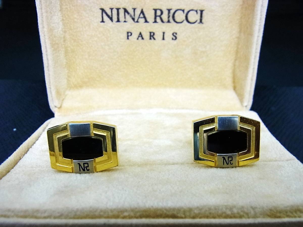◎№1483◎■良品■ニナリッチ【NINA RICCI】【シルバー・ゴールド】■カフス♪拍卖