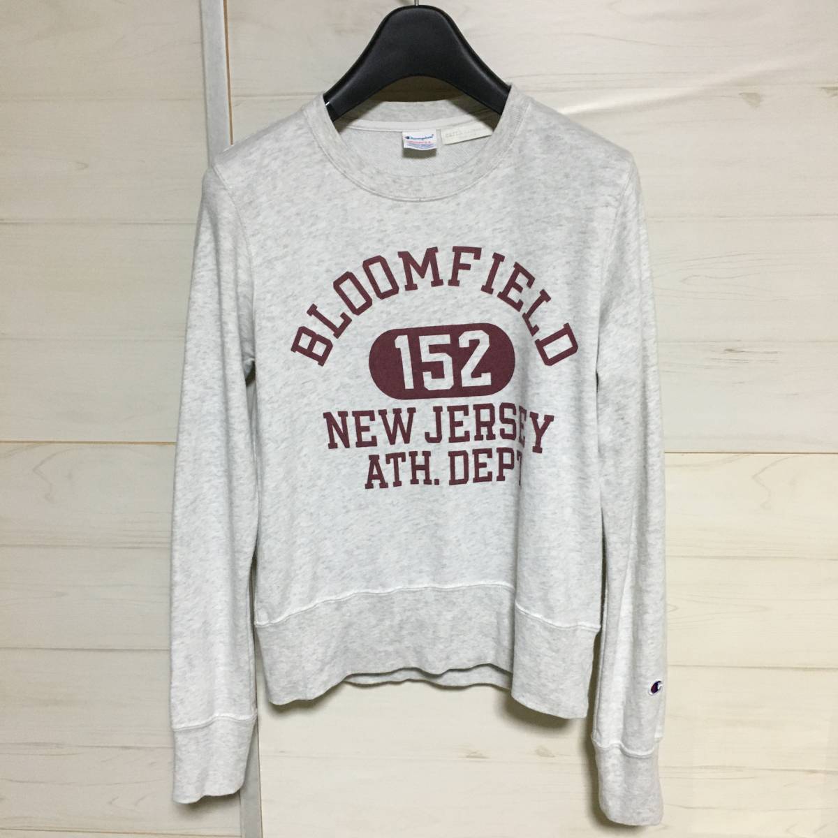 Champion チャンピオン × E hyphen world gallery イーハイフン コラボ スウェット パーカー ワンピース 霜降灰 S 美品 管理C629拍卖