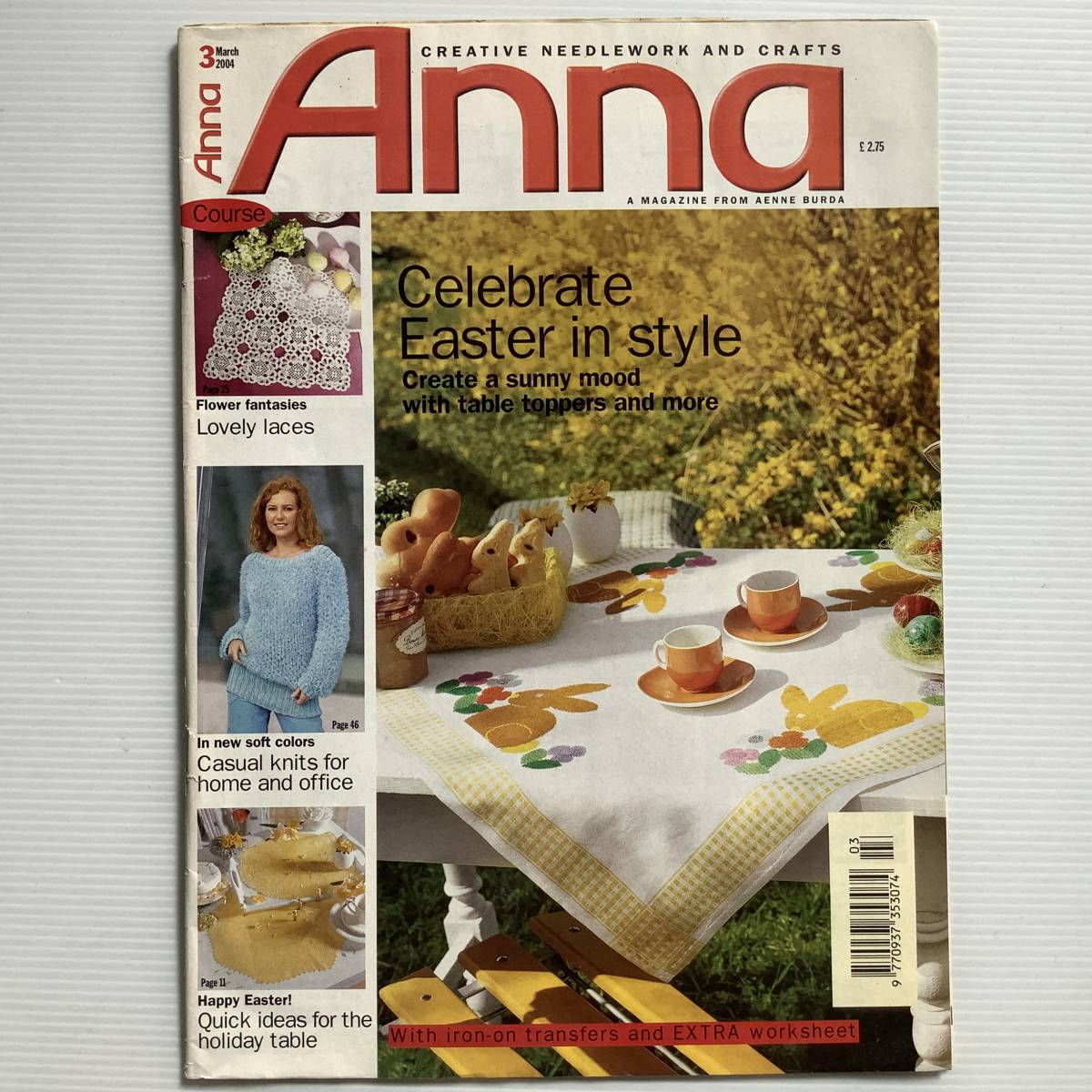 手芸本■ARTBOOK_OUTLET■E1-110★送料無料 刺繍 クロスステッチ ANNA 2004 クリエイティブ ニードルワーク クラフト 綴込み図案 貴重拍卖