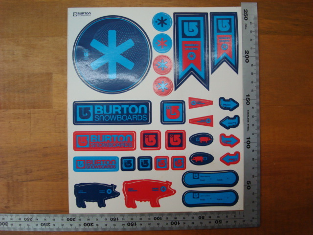 必見!非売品!新品BURTON(バートン)ステッカーシート赤青拍卖