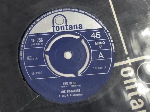 THE POTATOES THE BEND、BEND AHEAD シングルレコード拍卖