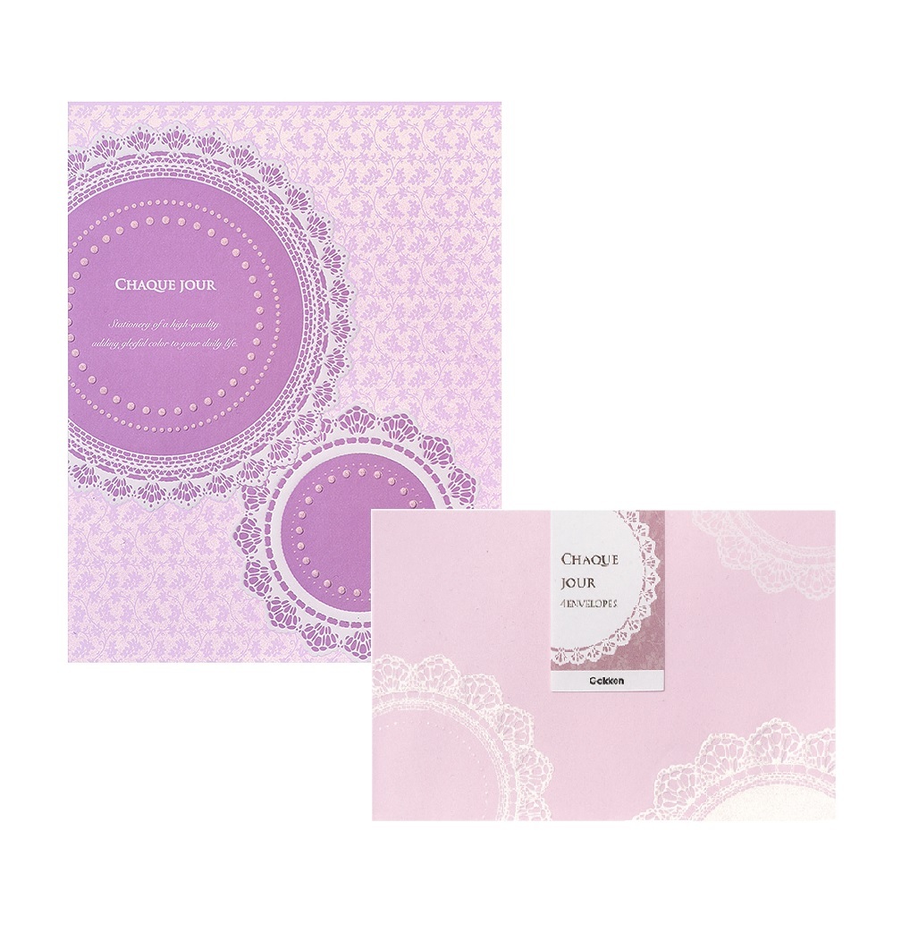 @【即決】■便箋&封筒セット■レターセット /パールエンボス パールシルク加工 /ピンク レース /手紙 お便り //AD055-11 JD040-51拍卖