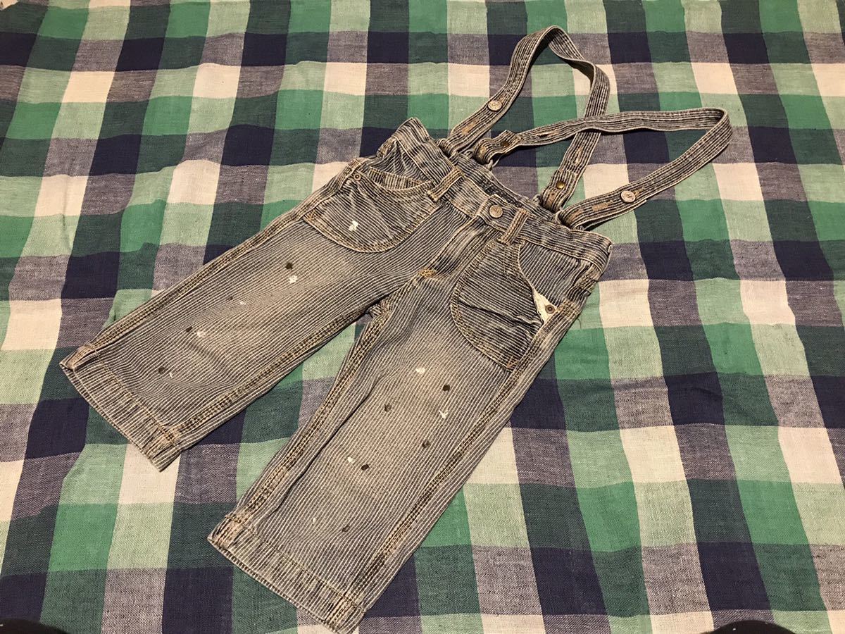 beets キッズ 子供用 サロペットパンツ デニム 100センチ 男女兼用 ベビー拍卖