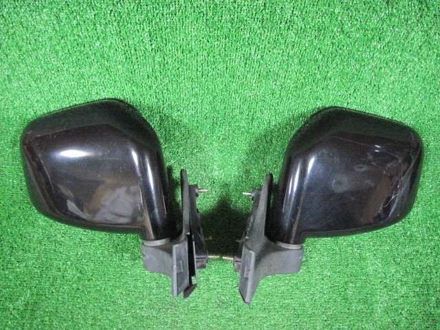 三菱 トッポBJ H46A ドアミラー 左右 セット 中古 ブラック 配線なし 手動可倒式 200368拍卖