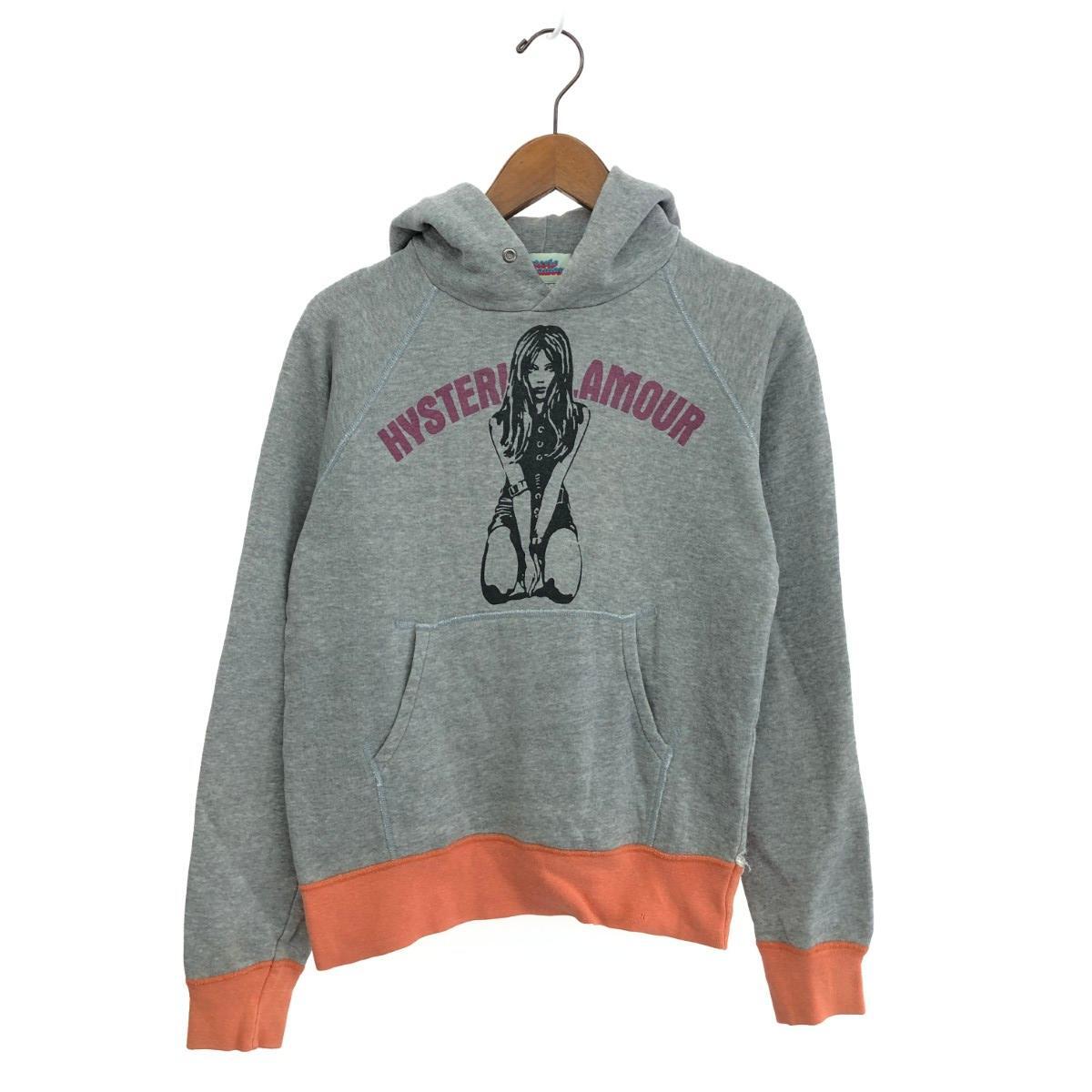◆HYSTERIC GLAMOUR ヒステリックグラマー ヒスガール フーディスウェット サイズ:F 初期タグ 90年~00年/ グレー レディース拍卖