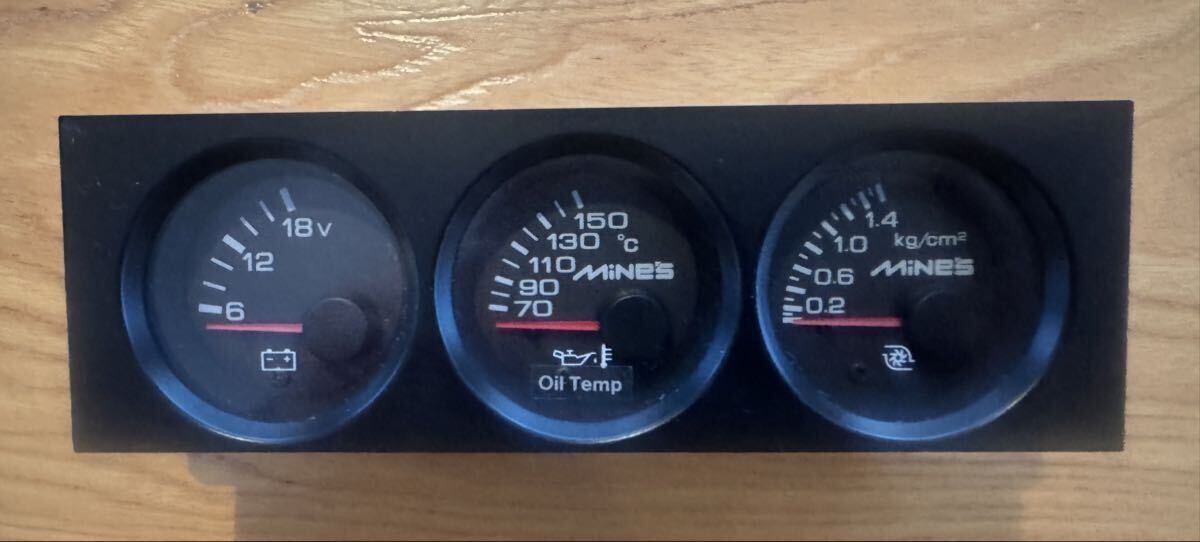 【希少!!】マインズ BNR32純正3連メーター 3連メーター ブースト計 油温計 スカイラインGT-R GTR 日産 三連 Mine's skyline ニスモ拍卖