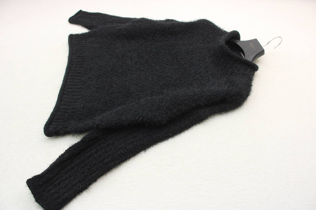 6854 新品 バスケット編みスタンドネックプルオーバー ブラックFサイズ拍卖