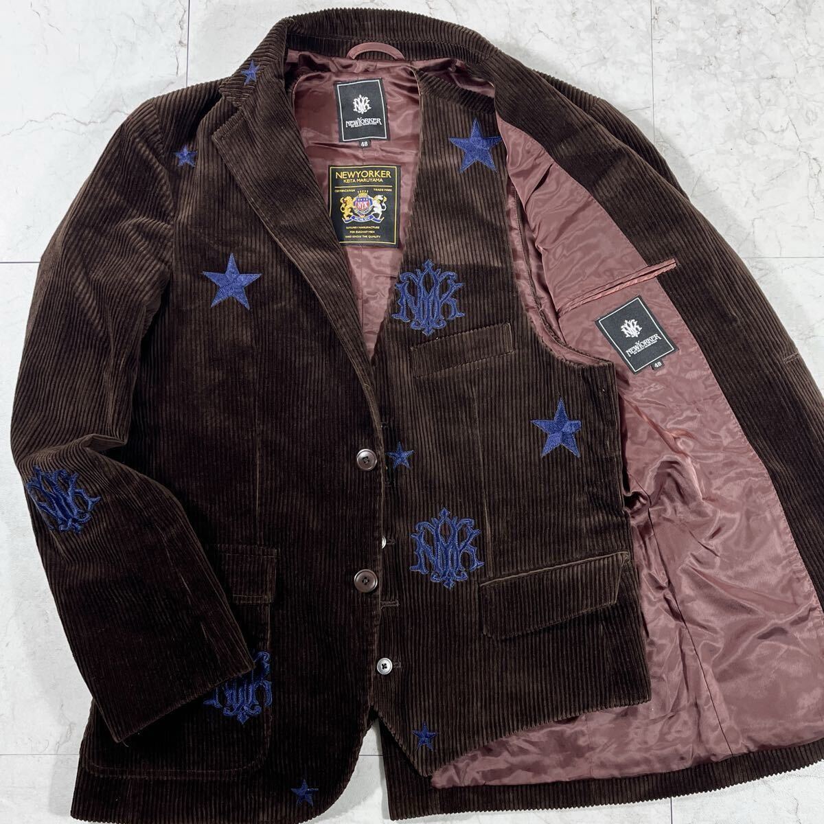 希少ニューヨーカー × ケイタ マルヤマ コーデュロイ テーラードジャケット NEWYORKER KEITA MARUYAMA 刺繍 高級NIEDIECK CORD素材 拍卖