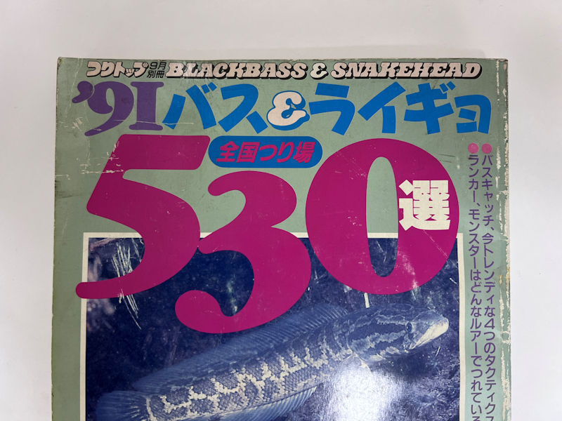 釣りアクセサリ★つりトップ9月別冊 '91バス&ライギョ 全国釣り場 530選★BLACKBASS SNAKEHEAD★激レア★即 決★拍卖