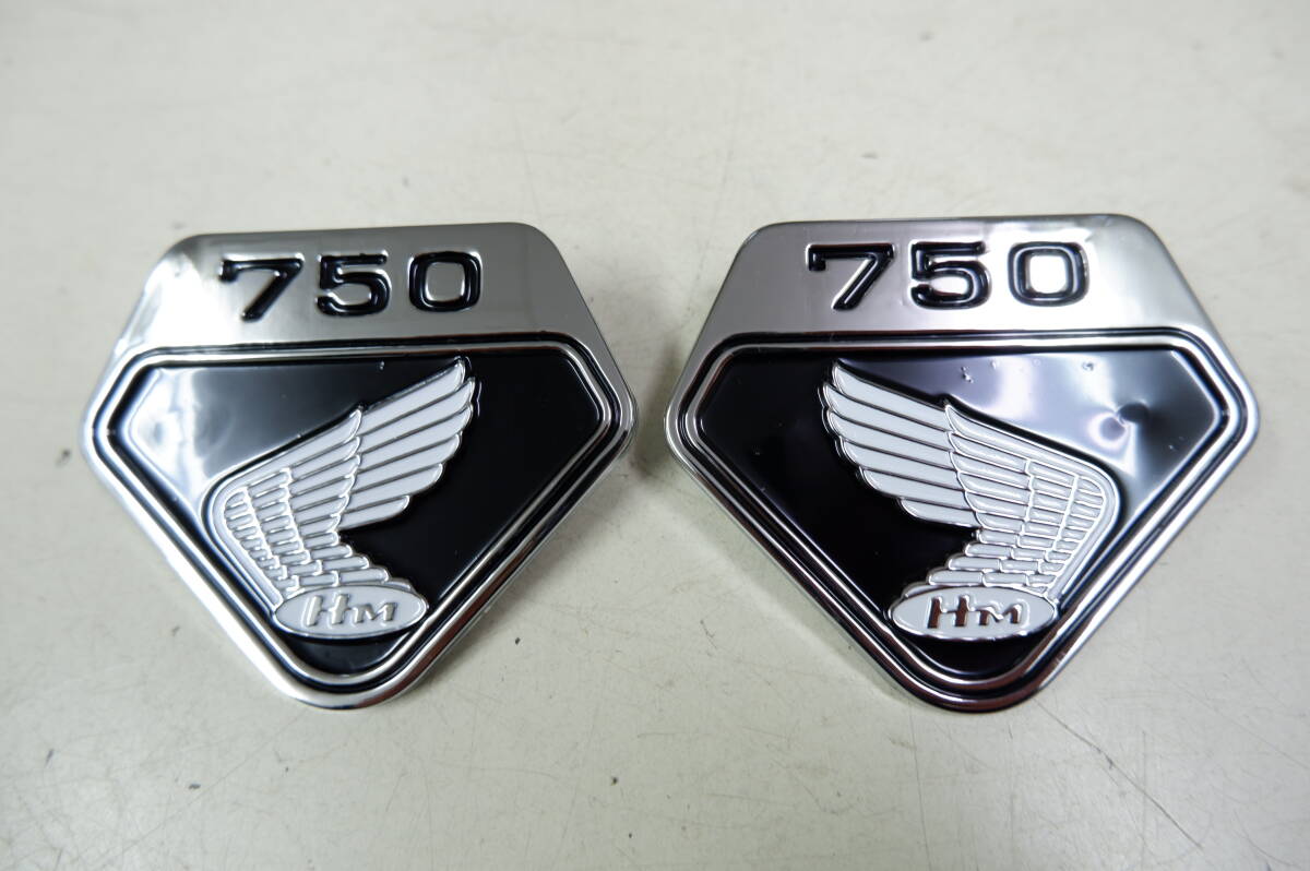 CB750K0 サイドカバー エンブレム2枚セット 「黒」 レプリカ 50809-135拍卖