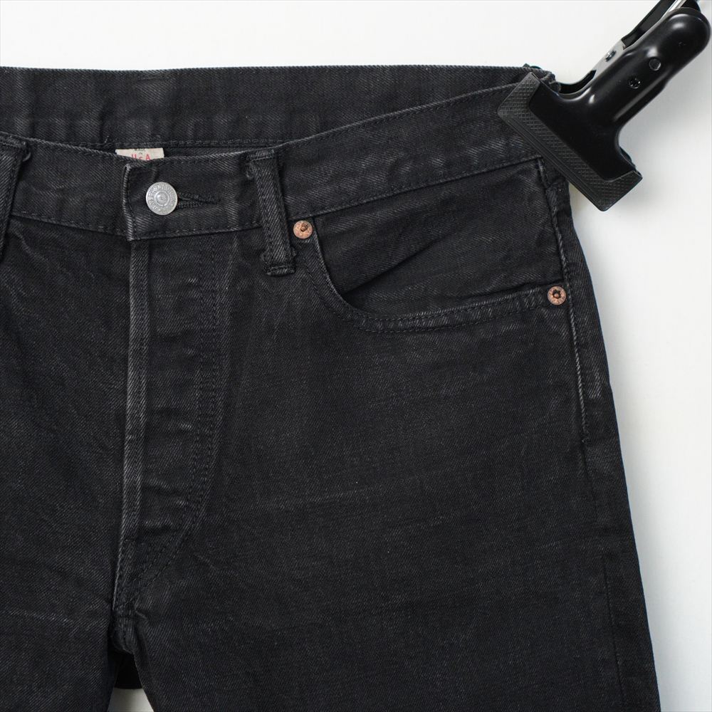 RRL ダブルアールエル NEW BLACK ON BLACK ブラックデニム ブラックジーンズ SLIM FIT USA製 34/30拍卖