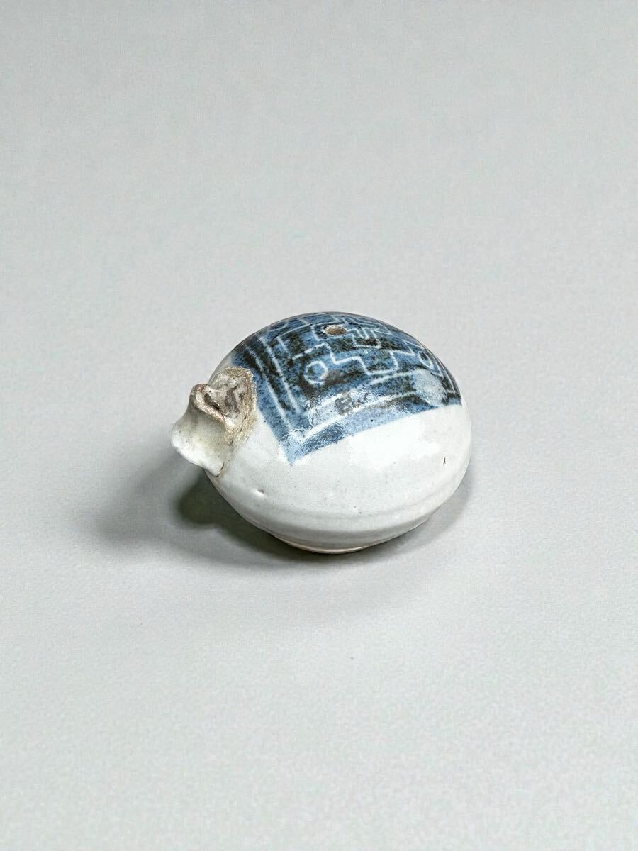 李朝 水滴 隠れキリシタン 書道具 時代物 染付 青花紋 骨董品 古美術品拍卖