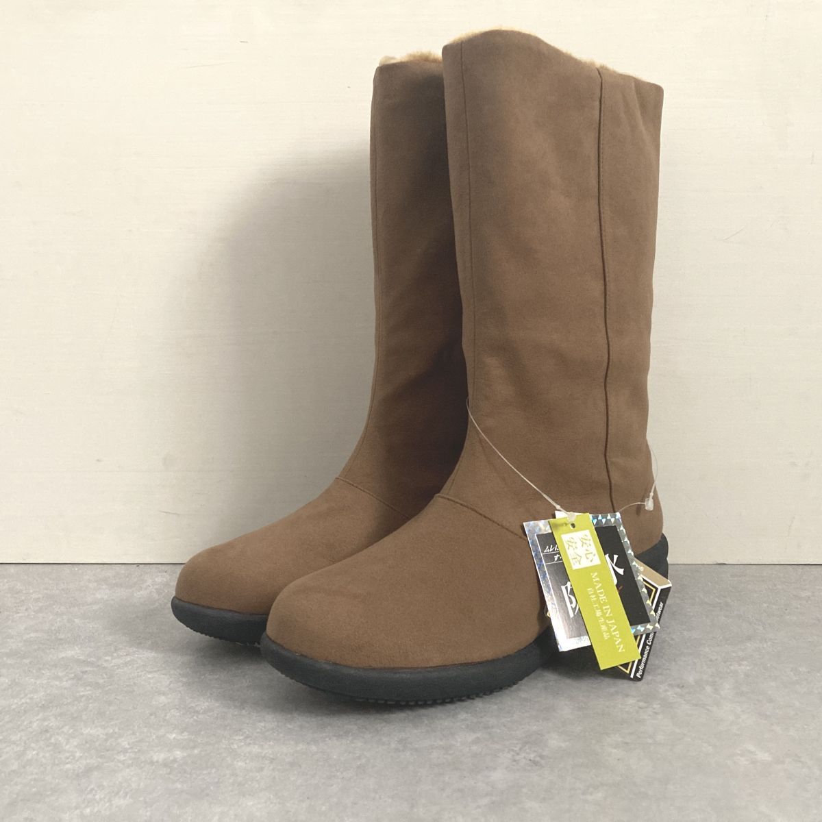 タグ付き新品日本製●定価21,450円●Liberty house ●ファー付きミドル丈ブーツ●リバティハウス●24.5㎝拍卖