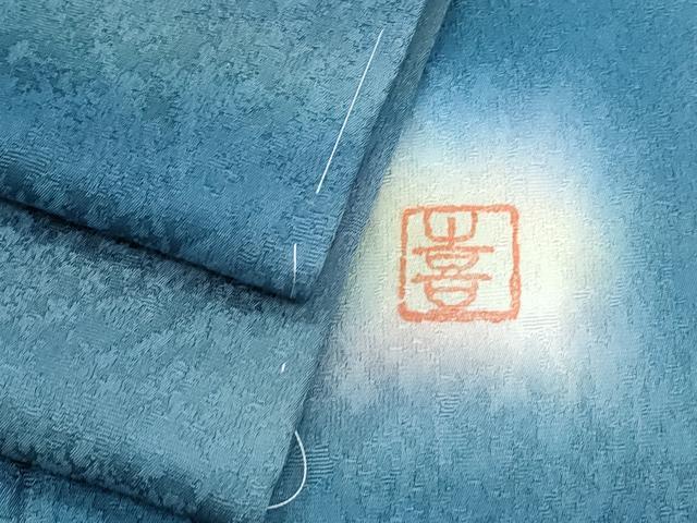 平和屋着物▼上質な小紋 作家物 霞文 暈し染め 正絹 逸品 CABA6758th拍卖