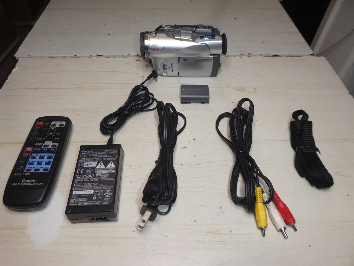 CANON miniDVデジタルビデオカメラ FV M100 動作良好 美品 ダビング一式セット拍卖