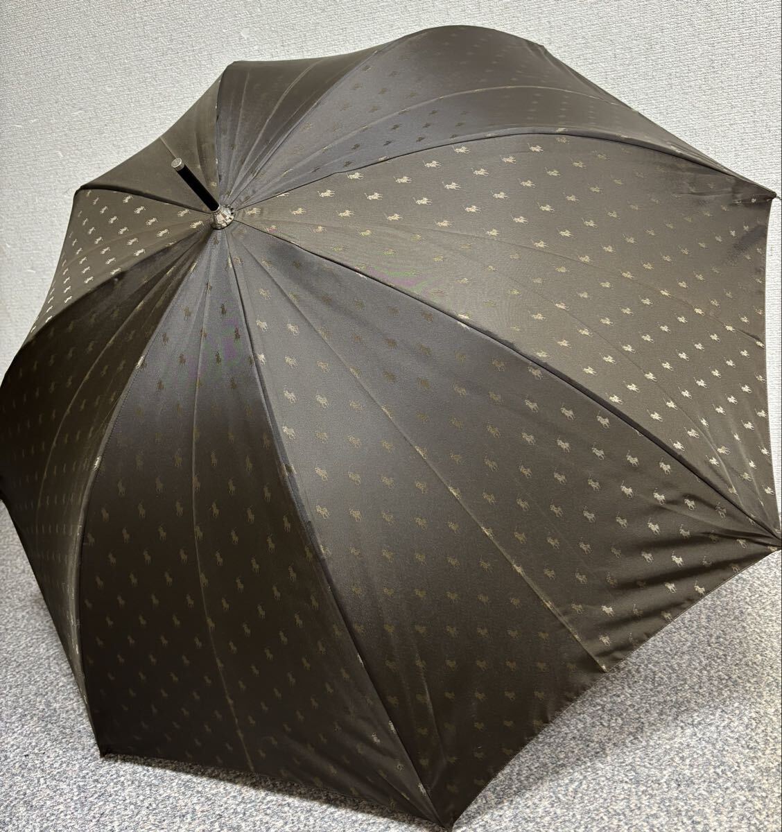 D 送料無料 ラルフローレン 傘 雨傘 長傘 男性用 日本製 ジャガード 総ロゴ拍卖