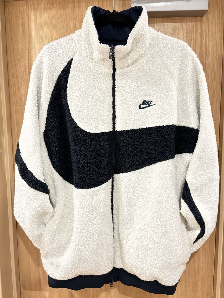 NIKE XXL メンズ フルジップ リバーシブル ボア ジャケット ナイキ ビッグスウッシュ シェルパ 拍卖
