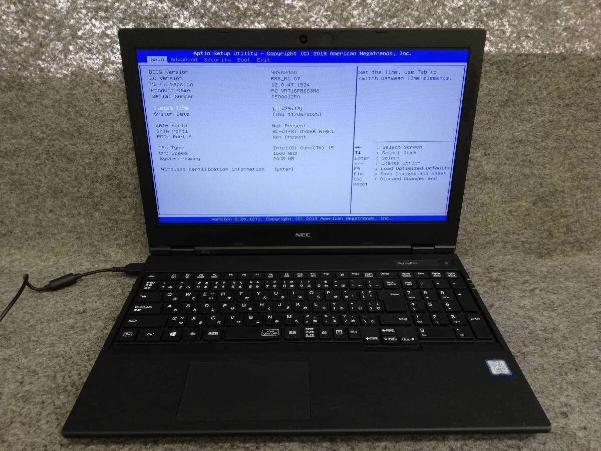 NEC VersaPro VRT16F-6 i5-8th Bios確認 バッテリー・裏蓋欠品 ジャンク 0012PA拍卖