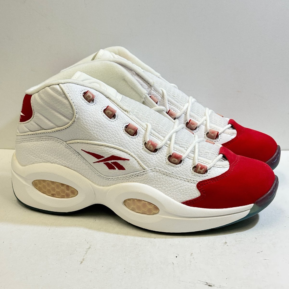 28cm REEBOK QUESTION MID 4-79757 リーボック クエスチョン ミッド ホワイト/レッド 2100000318445 H5-100448 OSK拍卖