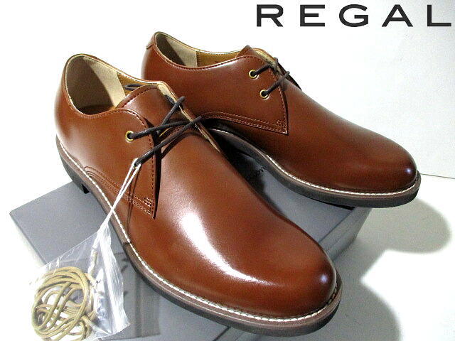 新品 未使用■ 即決! リーガル 革靴 プレーントゥ 茶 ブラウン 25cm REGAL ビジネスシューズ レザーシューズ拍卖