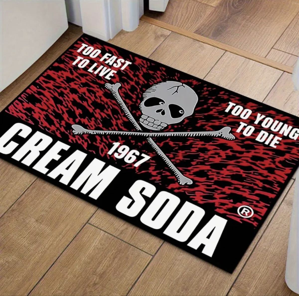 クリームソーダ CREAM SODA 玄関マット フロアマット 豹柄 赤拍卖