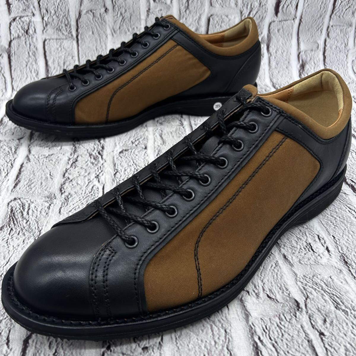 【未使用】REGAL STANDARDS リーガル W36C レザースニーカー モンキーシューズ 25.5㎝ ブラック/ブラウン メンズ カジュアル拍卖