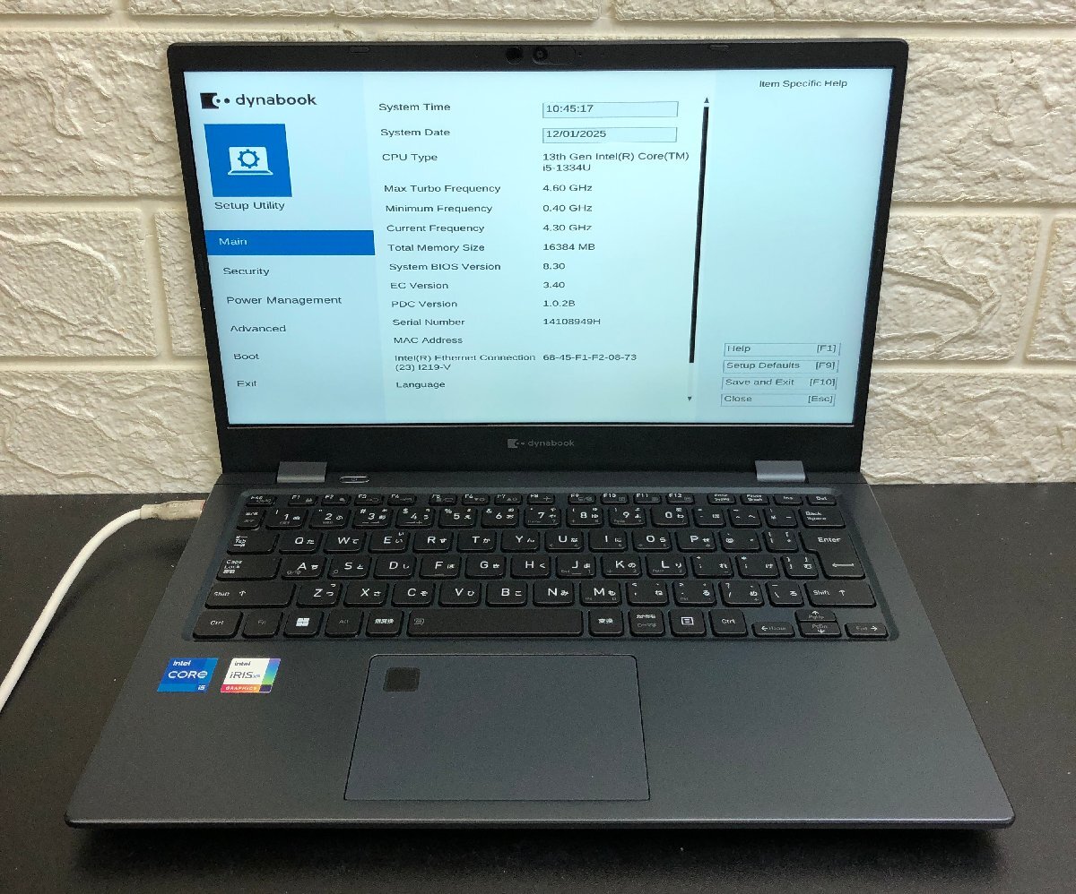 1円~ ■ジャンク dynabook G83/LW / 第13世代 / Core i5 1334U 1.30GHz / メモリ 16GB / ストレージ無し / 13.3型 / OS無し / BIOS起動可拍卖