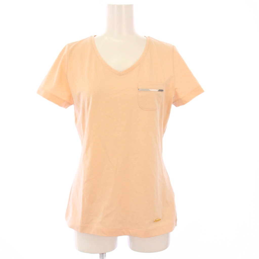 ブルーレーベルクレストブリッジ BLUE LABEL CRESTBRIDGE Tシャツ カットソー 半袖 38 ピンクベージュ /KH レディース拍卖