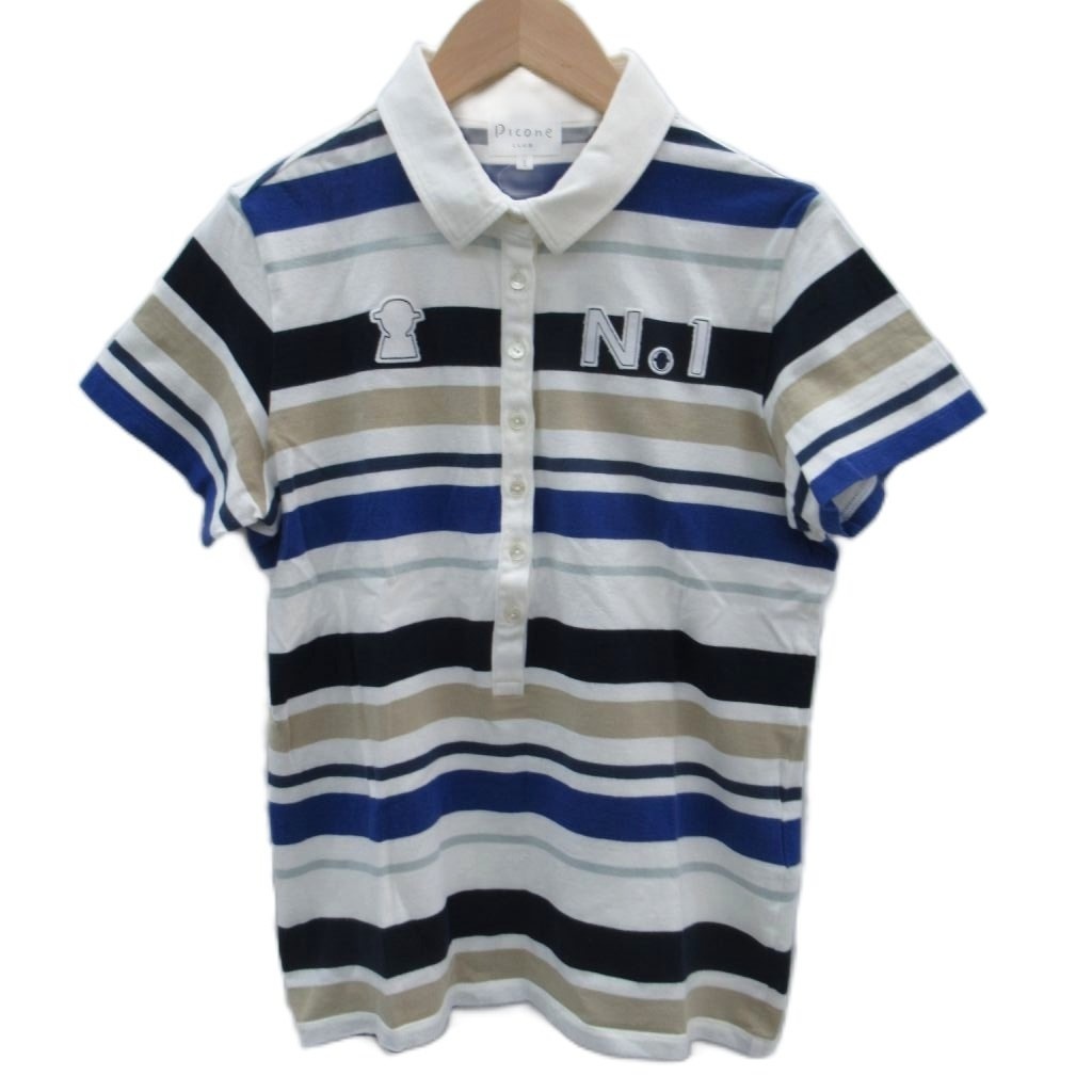 ピッコーネ PICONE CLUB ポロシャツ 半袖 ポロカラー 1 マルチカラー /SM17 ■GY61 レディース拍卖