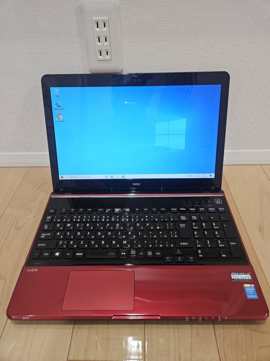 美品!NEC ノートパソコン Lavie LS350/SSR 15.6インチ Intel Core i3-4000M メモリ 4GB SSD 500GB ブルーレイ Windows10拍卖
