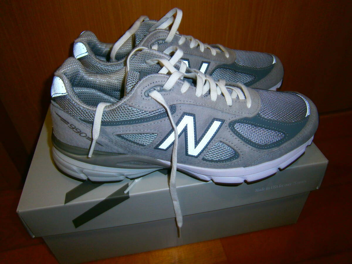 ニューバランス new balance U990GR4 US9.0 27.0cm Made in USA アメリカ製 グレー 990v4拍卖