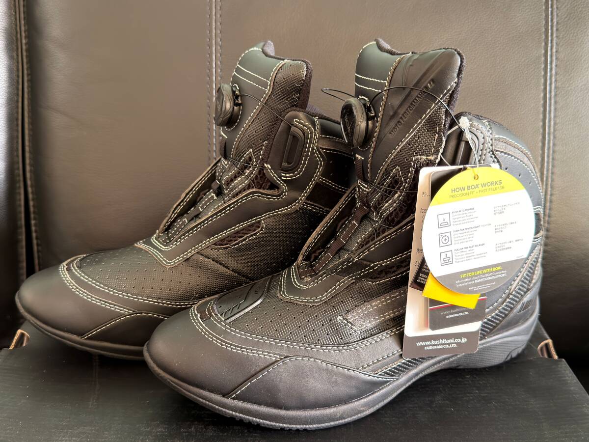 未使用保管品 KUSHITANI K-4570 クシタニ フローシューズ 25.5 ブラック/グレー拍卖