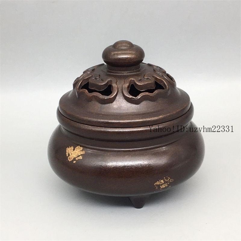 如意三足アロマ炉銅製美術品現代工芸品の置物拍卖
