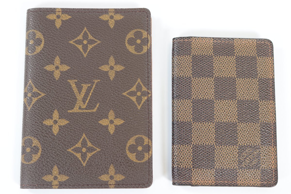 【2点】LOUIS VUITTON ルイヴィトン LV モノグラム ダミエ カードケース パスポートケース パスポートカバー 0072-TF拍卖