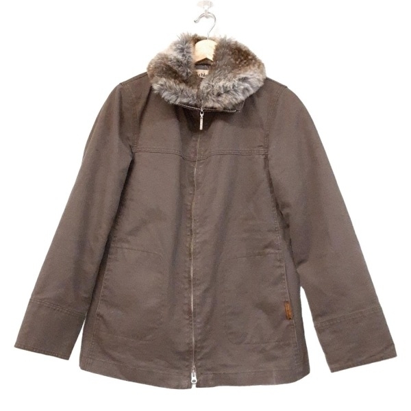 クロエ MISS CHLOE サイズ40 M - ダークグレー×マルチ レディース 長袖/フェイクファー/ジップアップ/秋/冬 コート拍卖