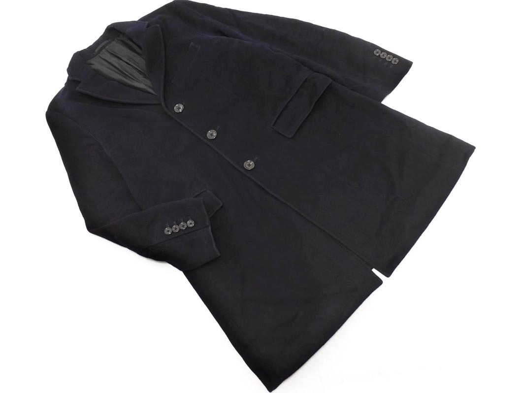 THE SHOP TK ザショップティーケー タケオキクチ ウール混 チェスター コート sizeM/紺 ◇■ ☆ flb0 メンズ拍卖
