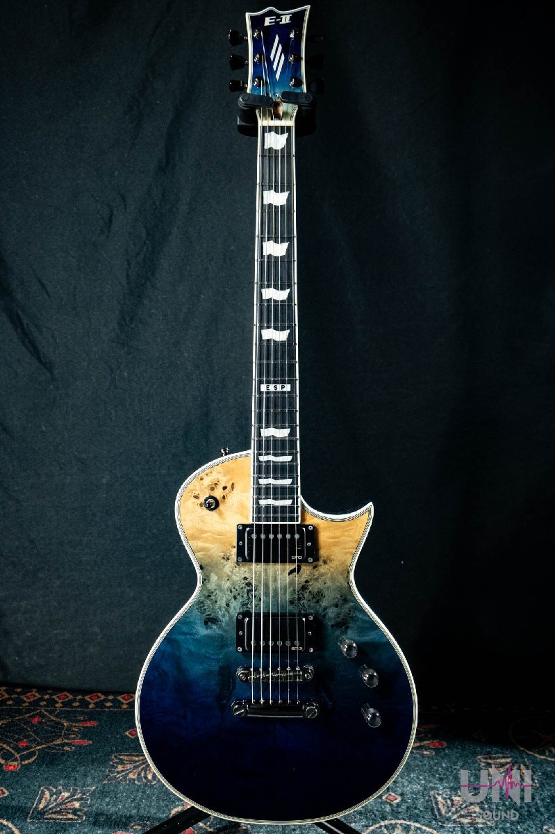ESP E-II EC BM Blue Natural Fade / ECLIPSE 6弦 Burl Maple TOP / EMG PU コイルタップ 3158152 D1209拍卖