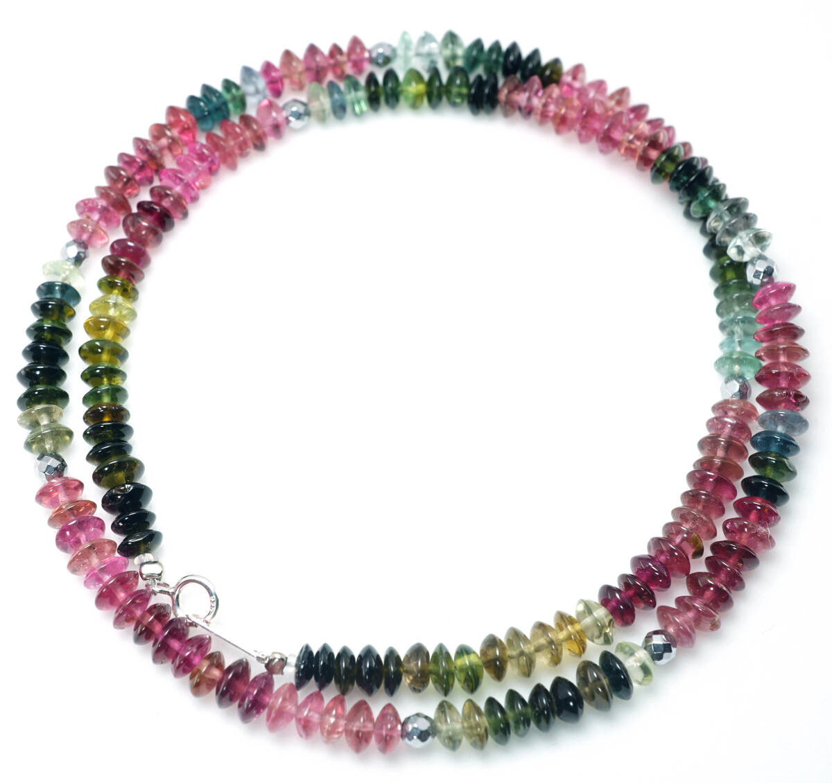 ▲新品自社製作 天然ルベライト トルマリン 最高級 SV 13.7g 42cm ネックレス 宝石 ジュエリー jewelry拍卖