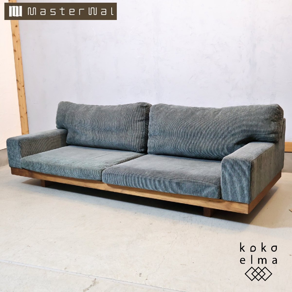 MASTERWAL マスターウォール ウォールナット材 DANISH SOFA デニッシュ 3人掛けソファ 3シーター アーバンナチュラル ワイド FL423拍卖