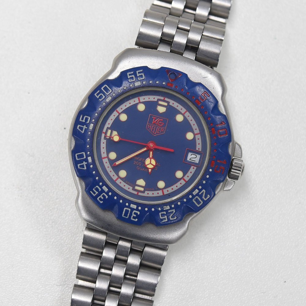 1円 可動品 腕時計 タグホイヤー TAG HEUER フォーミュラ1 370.513 クォーツ ボーイズ ブルー 同梱不可拍卖