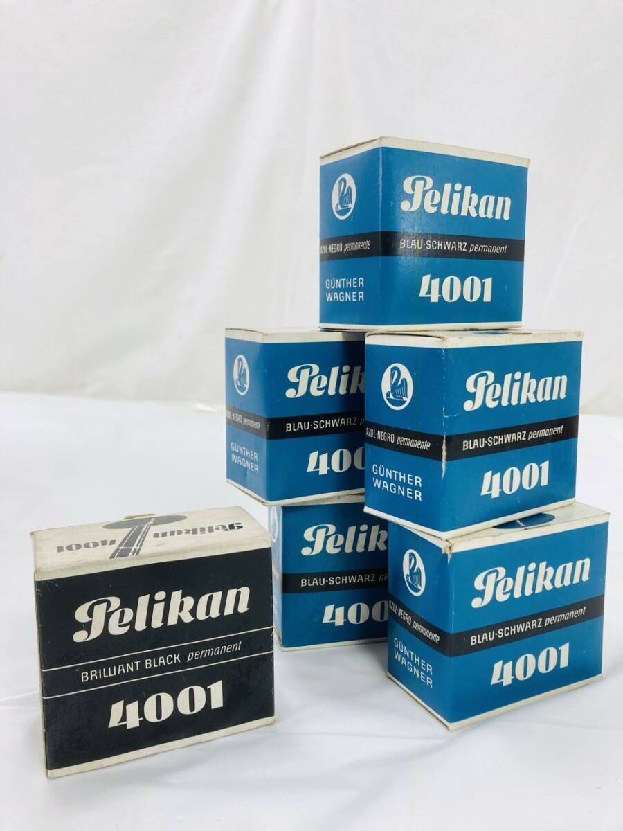 未使用 Pelikan ペリカン ボトルインク 4001 ブルーブラック・ブラック 6箱 ヴィンテージ 90年代 ZZ-251121019拍卖