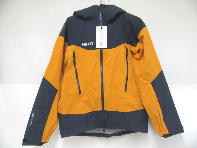 12072RMZ7◇MILLET ミレー TYPHON TOUGH シェルジャケット L オレンジ×ネイビー マウンテンパーカー◇中古拍卖