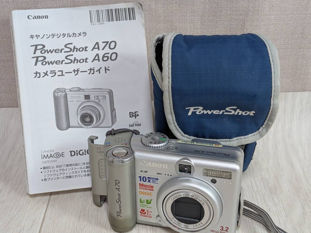 is-キヤノン canon Power Shot A70 / PC1043 コンパクトデジカメ ケース/説明書付拍卖