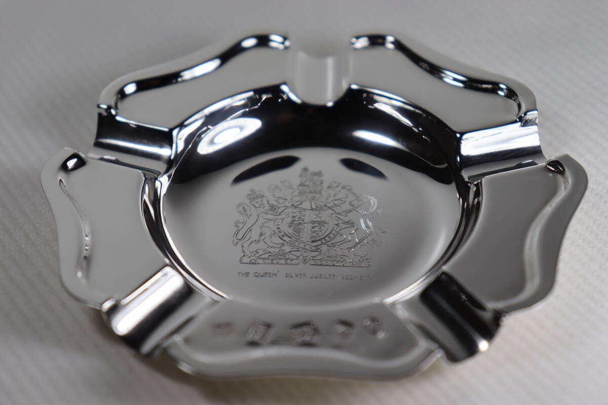 イギリス◆STERLING925製「灰皿」◆バーミンガム◆1977年◆シルバージュビリー特別刻印◆STERLING925保証品です◆共箱◆送料ネコポス230円拍卖