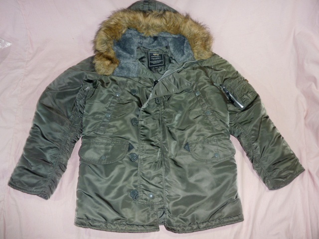 アルファ N-3B フライトジャケット S オリーブドラブ拍卖
