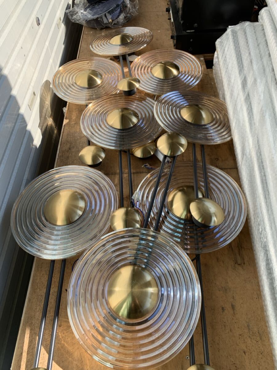 8個セット ライト リビングルーム 豪華 装飾時計振り子ガラス壁ランプ拍卖