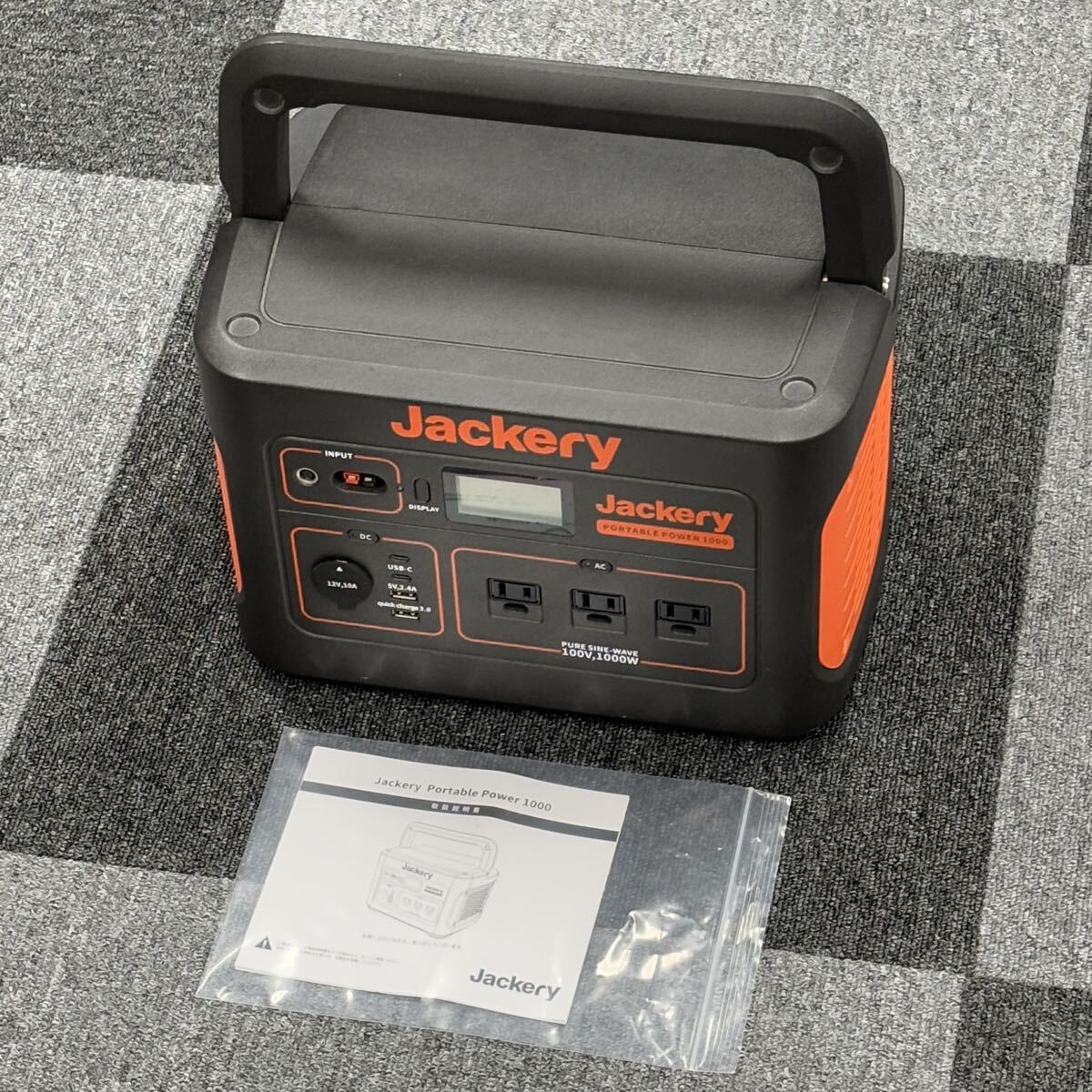 ♪ Jackery ポータブル電源 1000 1002Wh 通電動作未確認 大容量 USB AC 1000W 瞬間2000W 取説付き 直接引取り大歓迎 UN38.3 ジャクリ拍卖
